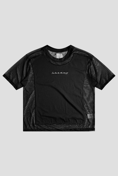 T SHIRT MESH BLACK