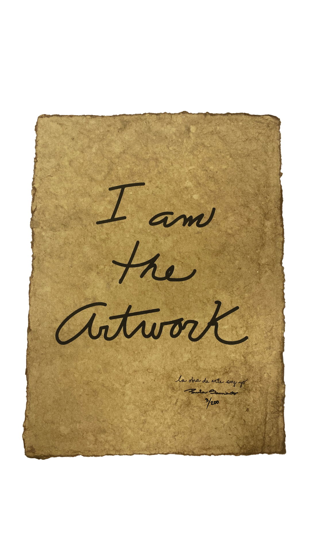TINTA SOBRE PAPEL "I AM THE ARTWORK"